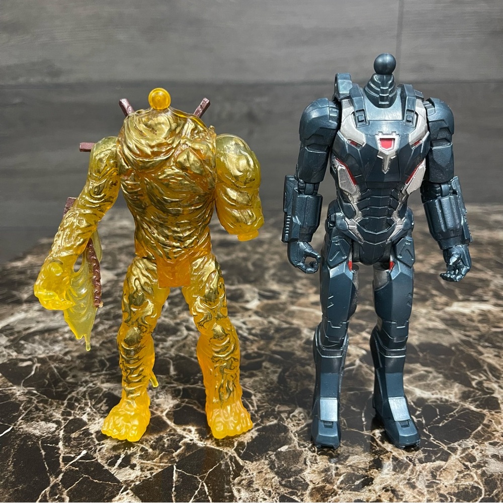 Marvel Incomplete Action Figures ,War Machine and Molten Man